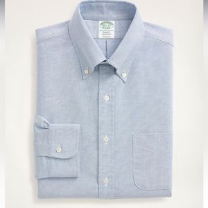 SOLD***Brooks Brothers Blue Button Down 16-34 Slim Fit Non Iron